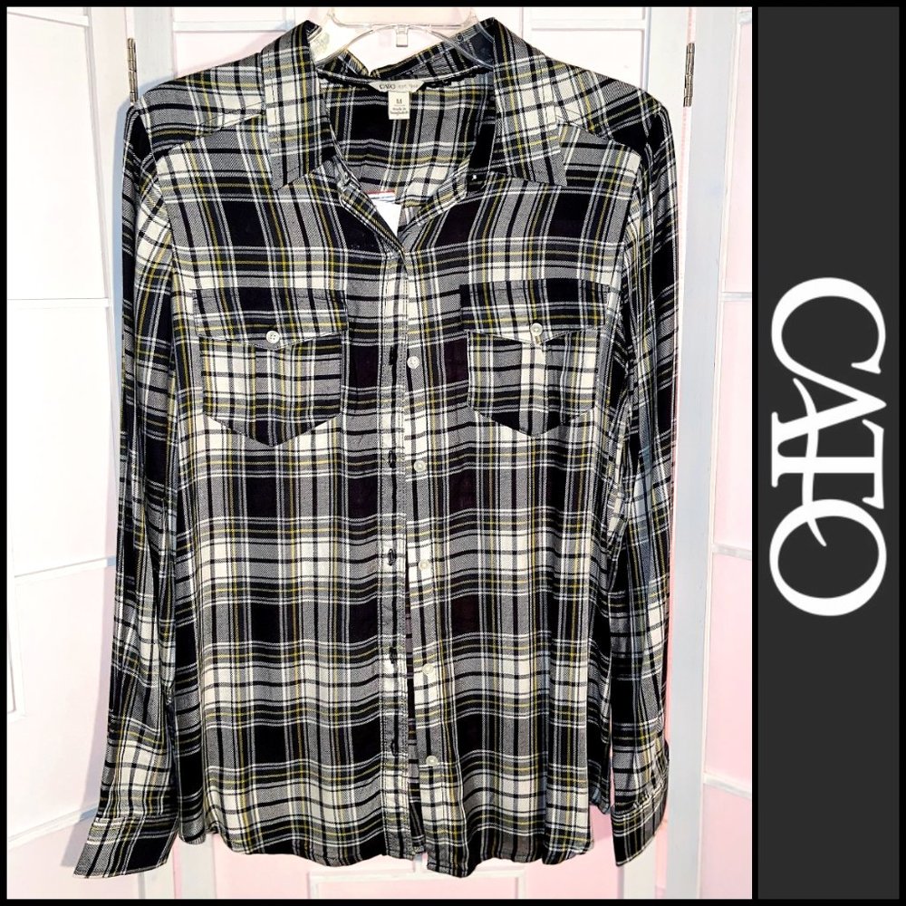 Cato Plaid Button Down Shirt NWT